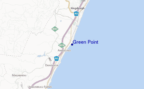 mappa di localizzazione di Green Point