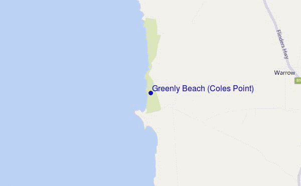 mappa di localizzazione di Greenly Beach (Coles Point)