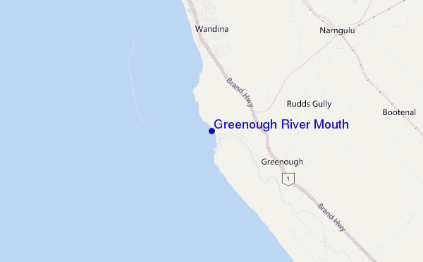 mappa di localizzazione di Greenough River Mouth