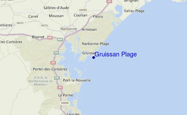 Gruissan Plage Location Map