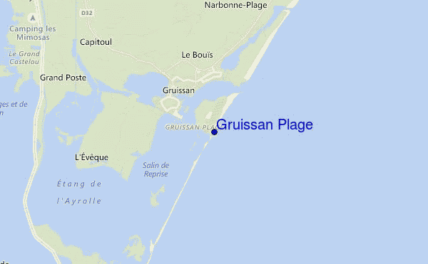 mappa di localizzazione di Gruissan Plage