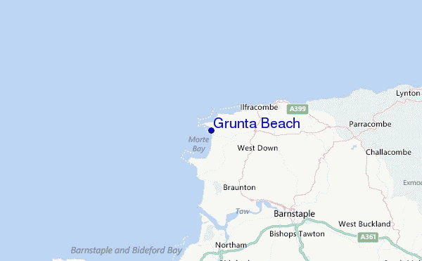Grunta Beach Location Map