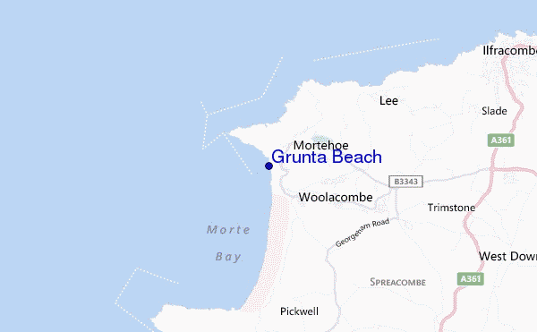 mappa di localizzazione di Grunta Beach