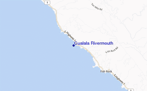 mappa di localizzazione di Gualala Rivermouth