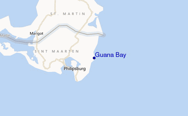 mappa di localizzazione di Guana Bay