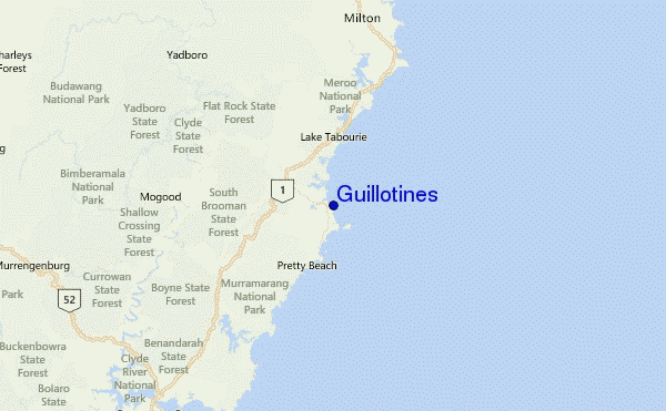 Guillotines Location Map