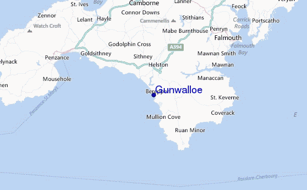 Gunwalloe Location Map