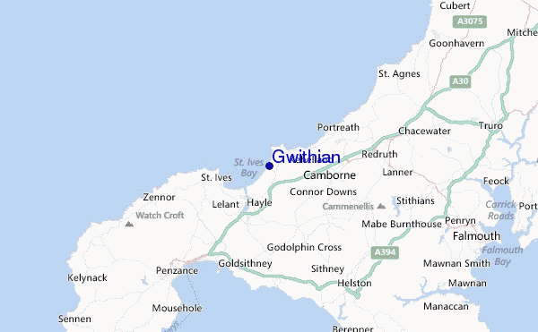 Gwithian Location Map