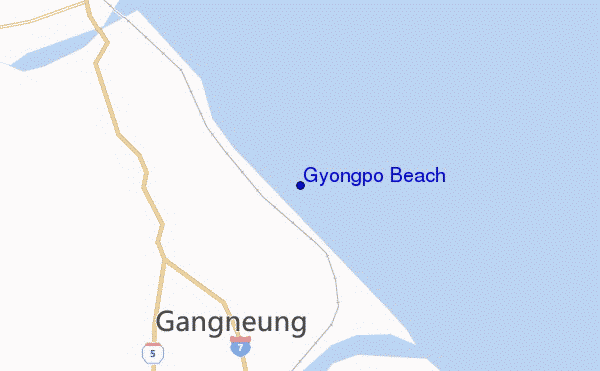 mappa di localizzazione di Gyongpo Beach