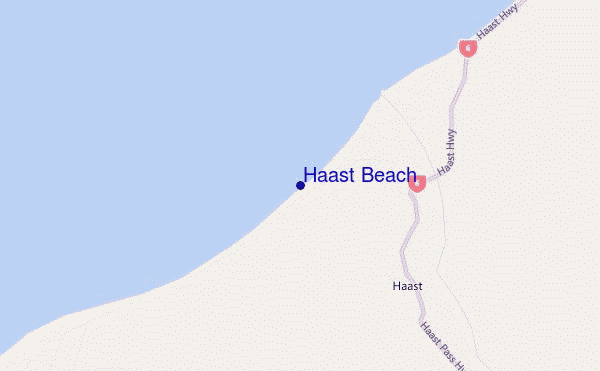 mappa di localizzazione di Haast Beach