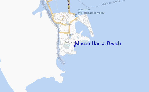 mappa di localizzazione di Macau Hacs Sa Beach