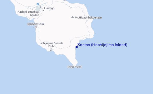 mappa di localizzazione di Santos (Hachijojima Island)