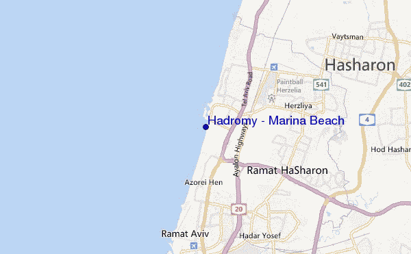 mappa di localizzazione di Hadromy - Marina Beach