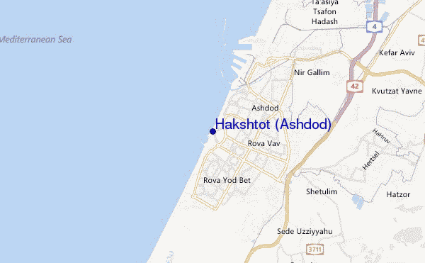 mappa di localizzazione di Hakshtot (Ashdod)