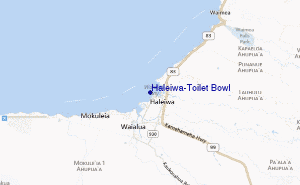 mappa di localizzazione di Haleiwa/Toilet Bowl