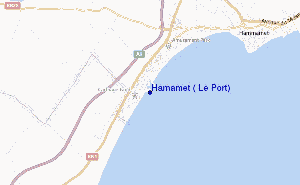 mappa di localizzazione di Hamamet ( Le Port)