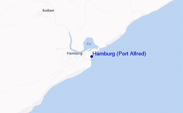 mappa di localizzazione di Hamburg (Port Alfred)