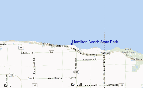 mappa di localizzazione di Hamilton Beach State Park
