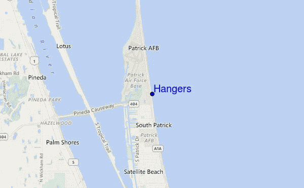 mappa di localizzazione di Hangers