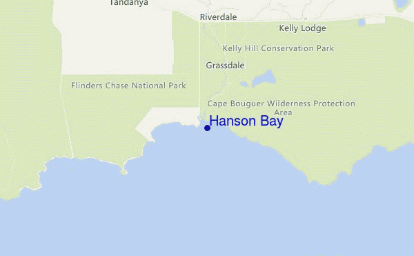 mappa di localizzazione di Hanson Bay