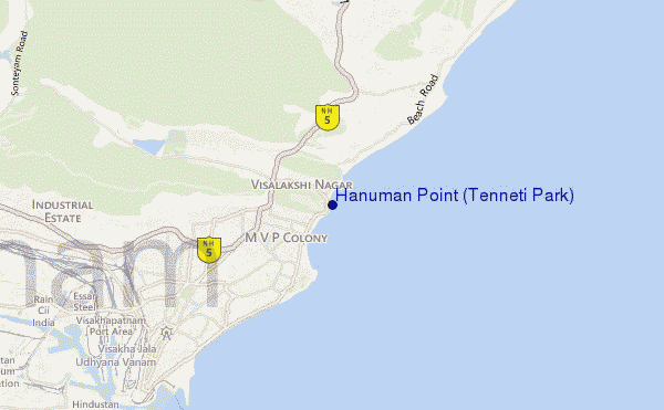 mappa di localizzazione di Hanuman Point (Tenneti Park)