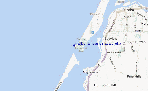 mappa di localizzazione di Harbor Entrance at Eureka