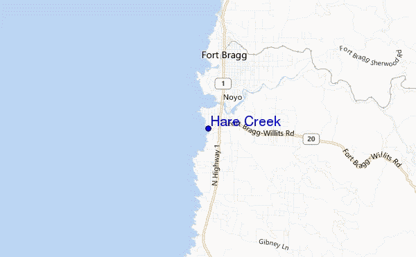 mappa di localizzazione di Hare Creek