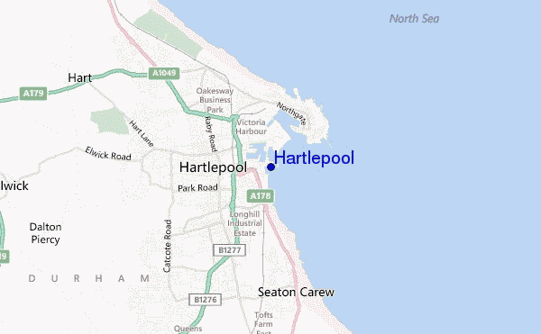 mappa di localizzazione di Hartlepool