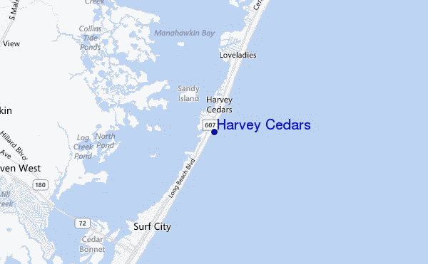 mappa di localizzazione di Harvey Cedars