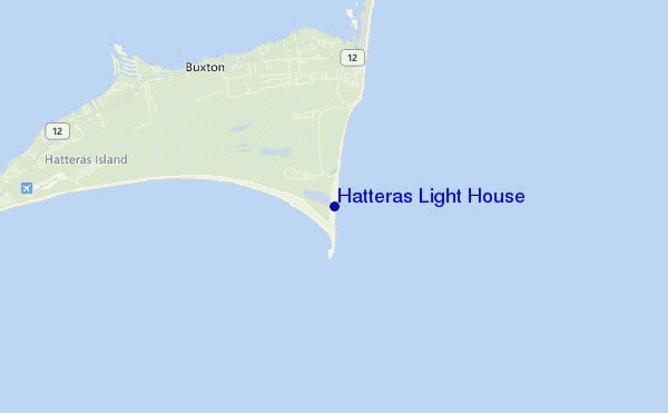 mappa di localizzazione di Hatteras Light House