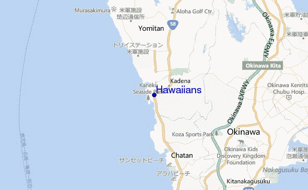 mappa di localizzazione di Hawaiians