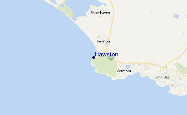 mappa di localizzazione di Hawston