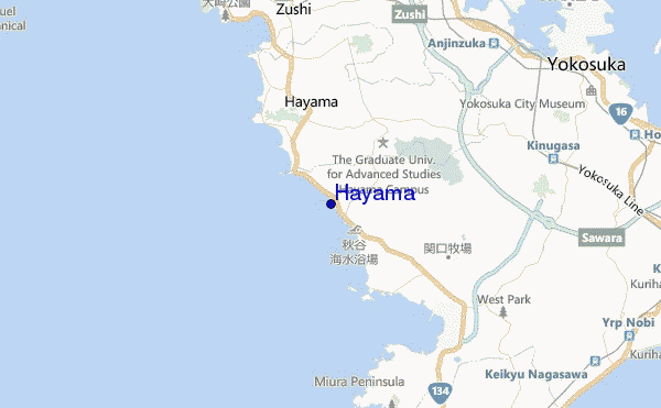 mappa di localizzazione di Hayama
