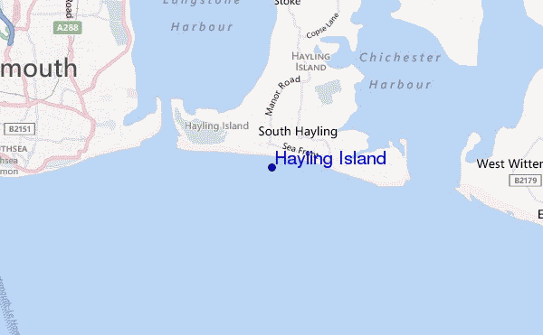 mappa di localizzazione di Hayling Island