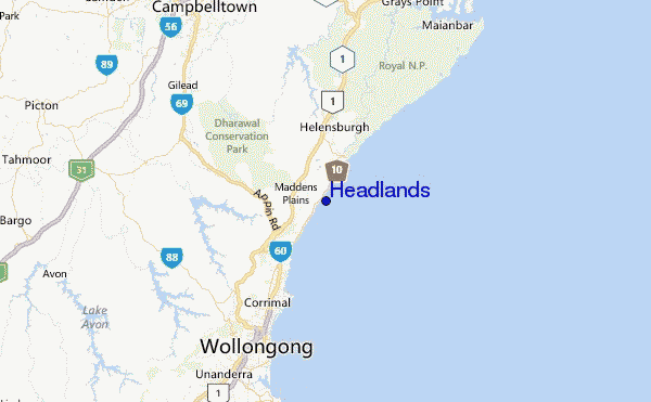 Headlands Location Map