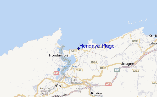 mappa di localizzazione di Hendaye Plage