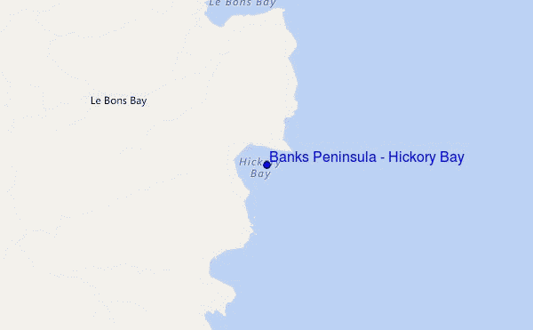 mappa di localizzazione di Banks Peninsula - Hickory Bay