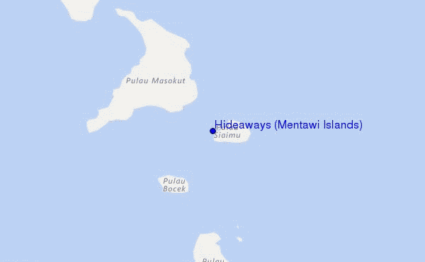 mappa di localizzazione di Hideaways (Mentawi Islands)