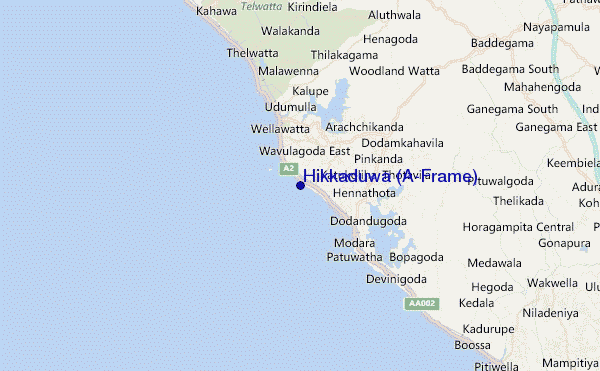 mappa di localizzazione di Hikkaduwa (A-Frame)