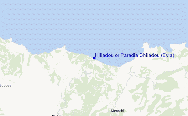 mappa di localizzazione di Hiliadou or Paradia Chiladou (Evia)