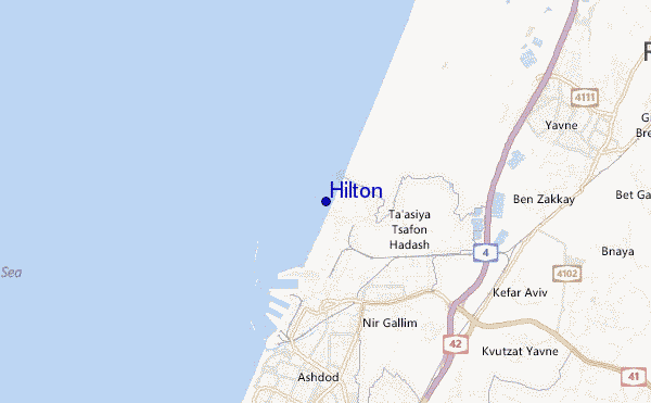 mappa di localizzazione di Hilton
