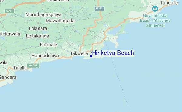 mappa di localizzazione di Hiriketya Beach