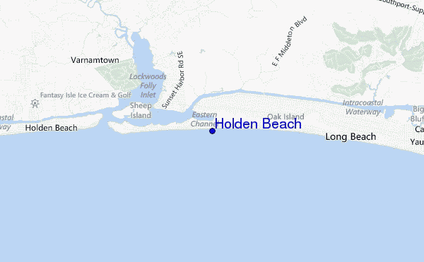 mappa di localizzazione di Holden Beach