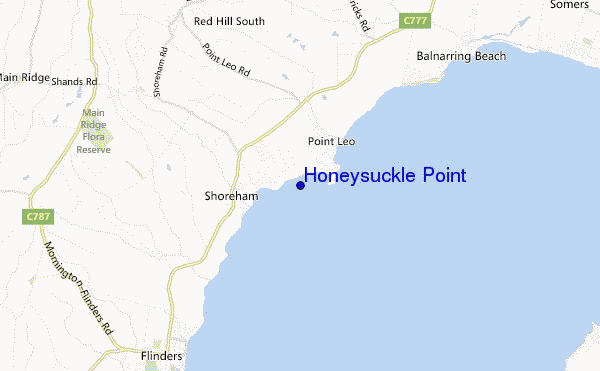 mappa di localizzazione di Honeysuckle Point