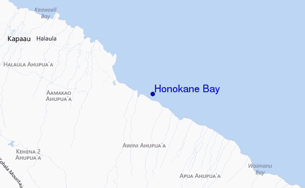 mappa di localizzazione di Honokane Bay