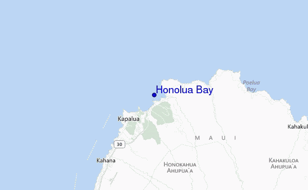 mappa di localizzazione di Honolua Bay