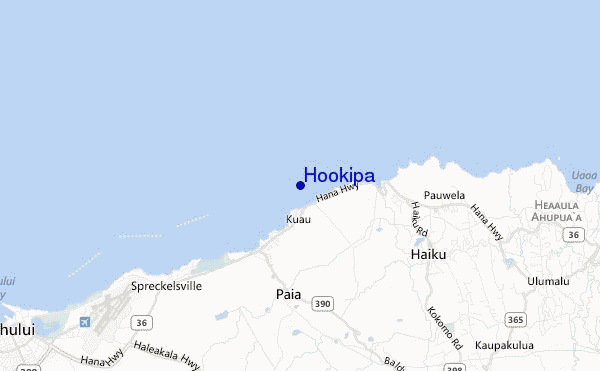 mappa di localizzazione di Hookipa