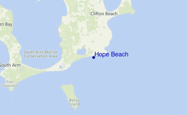 mappa di localizzazione di Hope Beach
