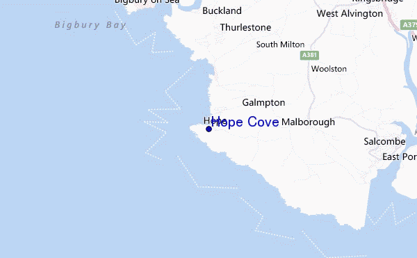 mappa di localizzazione di Hope Cove