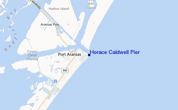 mappa di localizzazione di Horace Caldwell Pier